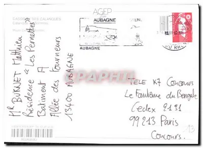 Cassis i jego kalanki — Fotografia Camille Moranc — Éditions AGEPE, n°992050533 — Rewers