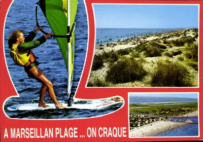 Marseillean Plage — on craque — editor S.A. Cartes Postales APA-POUABIB