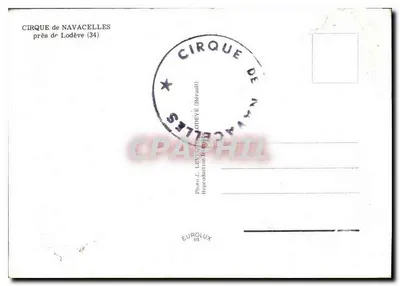 Cirque de Navacelles — blisko Lodève (34) — Foto J. Leveque (Hérault) — Rewers