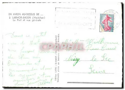 Larmor-Baden — Vista geral do porto — Edição LAPIE — Verso