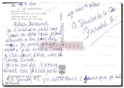 Deux enfants sous un parapluie — devant une maison à toit de chaume — éditeur IRIS — Verso
