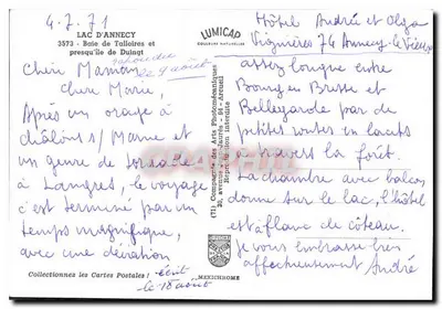 Lake Annecy — Bay of Talloires and Duingt Peninsula — LUMICAP — Back