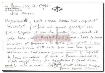 Lisieux (Calvados) — Katedra Karmelitów — Wydawnictwo B.T.L. nr 620 — Rewers