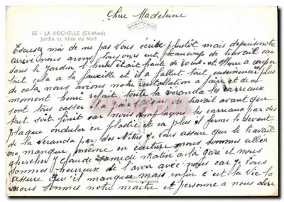 Garten und Allee des Mail — La Rochelle — Verlag Gérycolore, Nr. 55 — Rückseite