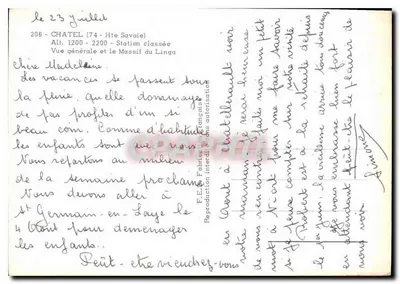 Châtel (74) — Vista geral e o Massif do Linga — Editor — Verso