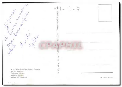 Calella — Różne szczegóły — J. Planchart, n° 90 — Rewers