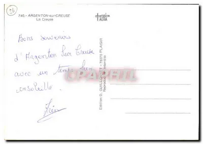 Argenton-sur-Creuse — Most nad Creuse — Wydawnictwo D. Guillonet — Rewers