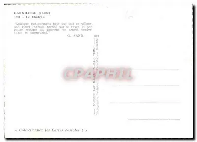 Gargilesse (Indre) — O Castelo — IMP. MASON (S.-et-L.) "CIM" — Verso