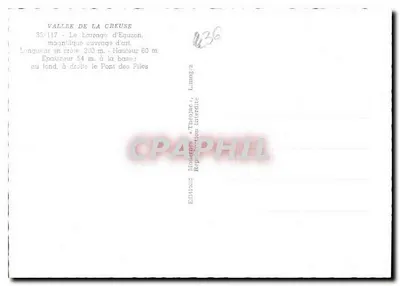 Vale da Creuse — O dique de Éguzon — Edições Théâque, Limoges — Verso