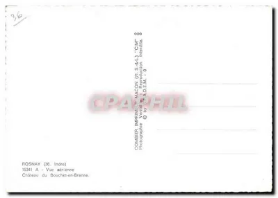Zamek w Bouchet-en-Brenne — Widok z powietrza — Combier Imprimerie (71. S.&L.) — Rewers