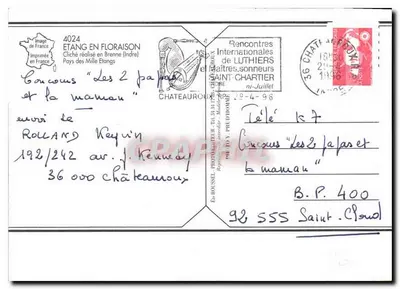 Lago em Floração — País dos Mil Lagos — Éd. Éd. ROUSSEL, Châteauroux, n°4024 — Verso