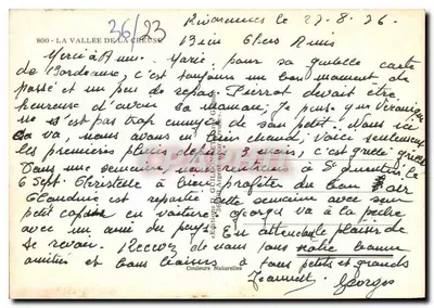 A Valle da Creuse — Ed. G. Guillot, n° 800 — Verso