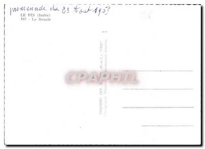 ले पिन (इंड्र) — 33 अगस्त 1955 के प्रमोंड ले कॉम्टियर इम्प्रेस के के एयोन (एस.-एट-एल.) — पीछे