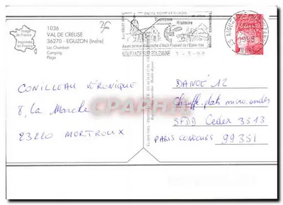 Wąwóz Creuse — Jezioro Chambon — Wydawca: Imprimerie de France, n° 1036 — Rewers