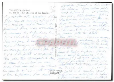 Valençay (Indre) — El Castillo y sus Jardines — Editor CIM — Reverso