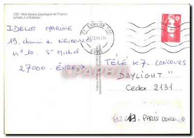 Riacho na floresta — Évreux — Edições Dubray, n°133 — Verso