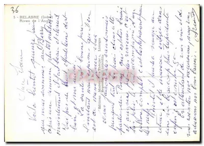 Belabre (Indre) — Riberas do Anglin — Edições Thojoac — Verso