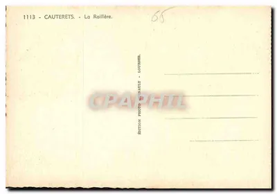 Cauterets - La Raillère — Edizione Foto Renault - Lourdes, n°1113 — Verso