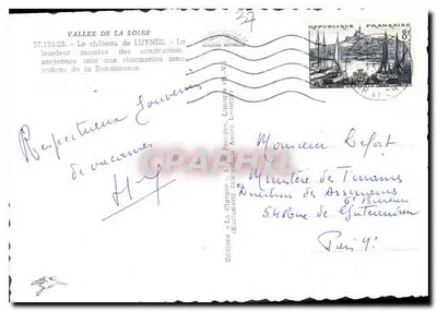 Zamek Luynes — Dolina Loary — Wydawnictwo La Cigogne — Rewers