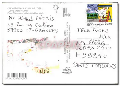Place Plumereau — Tours — Wydawnictwo Val de Loire — Rewers