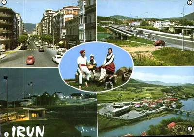 Irun — vista panorâmica e trajes tradicionais — Manipel