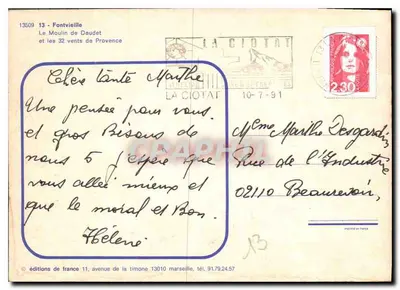 O Moulin de Daudet — Os 32 ventos da Provência — edições da França — Verso