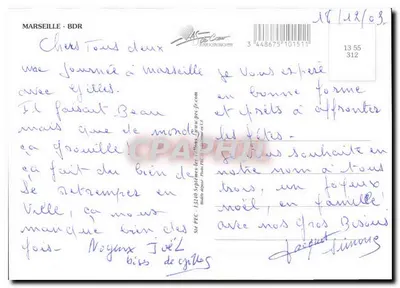 Marselha — A Basílica Nossa Senhora da Guarda — editor MARSEILLE - BDR — Verso
