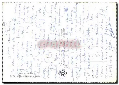 O Porto e Nossa Senhora da Guarda — MARSEILLE — Edição TARDY — Verso