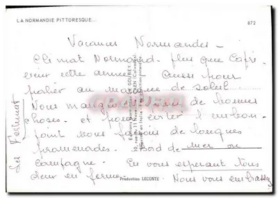 Férias Normandas — Emy — n°872 — Verso