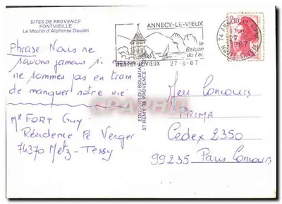 Le Moulin de Daudet — Fontvieille — Éditions du Bouvinière — Verso