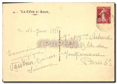 Le Tunnel du Sant du Loup — Éd. E. Almayre, n°76 — Rewers
