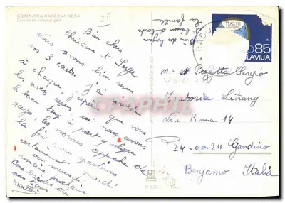 Dziewczyna w stroju tradycyjnym — Carniolie — wydawnictwo Gorenjska Narodna Noša — Rewers