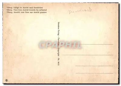 Viborg — widok z Asmild ku katedrze — Stendles Forlag, nr 5612 — Rewers