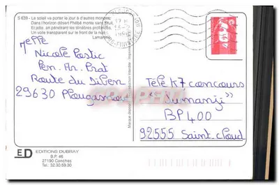 Silhuetas de trigo ao sol — n° S 639 — Éditions Dubray — Verso