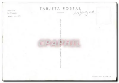Málaga — Alcazaba — Wydawca A. Campaña, seria II, nr 8203 — Rewers