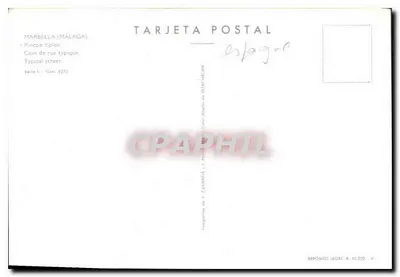 Marbella (Málaga) — Canto típico — Coleção de A. Campaña, N° 2270 — Verso