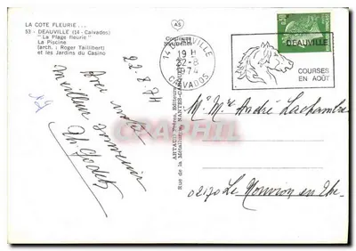 Termas Marítimas de Deauville — Éditeur Artaud, n° 14 — Verso
