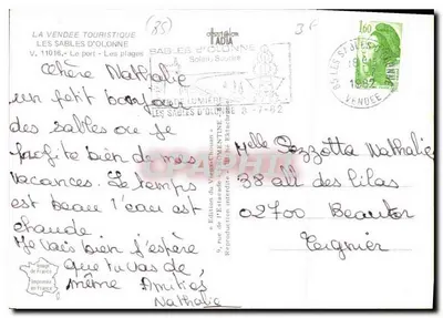 Les Sables d'Olonne — panoramische uitzicht en activiteiten — Uitgave Estaque-Trementine — Achterkant