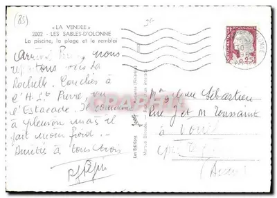 Les Sables-d'Olonne — Basen, plaża i wybrzeże — Wydawnictwo Audierne (Finistère) — Rewers