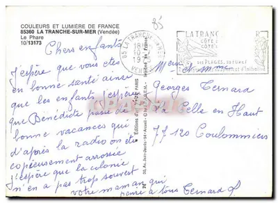 Molo — La Tranche-sur-Mer — Wydawnictwo Art Vivon — Rewers
