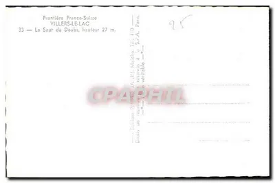 Salto del Doubs — Frontera Francia-Suiza — Ediciones Janin — Reverso
