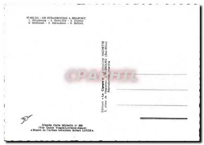 Strasburgo a Belfort — Editore Hachette, n° 67.482.213 — Verso