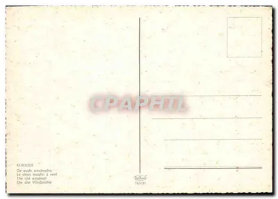 Koksijde — O velho moinho de vento — Keuata 763/31 — Verso
