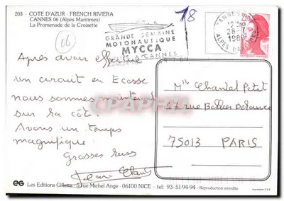 CANNES - LA CROISSETTE — Wielka Tydzień Motoryzacyjny — Wydawnictwo Gilletta — Rewers