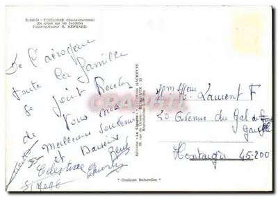 Widok z powietrza Tuluzy — Lot nad Jacobins — Wydawnictwo 'La Cigogne' HACHETITE — Rewers