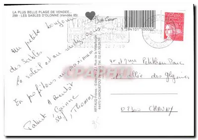Les Sables d'Olonne — widok panoramiczny — ARTAUD Frères, n°299 — Rewers