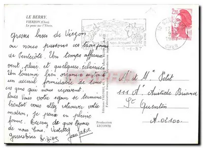 Sivry-sur-Loire — Most nad Yèvre — Wydawnictwo Valoire — Rewers