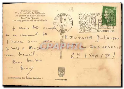 Bourges — Katedra św. Etienne, ogrody urzędu miejskiego i portale — Wydawnictwo Diplômes — Rewers
