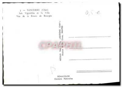 Sancerre (Cher) — As Vindas e a Cidade — Edições Gaby, Nantes — Verso