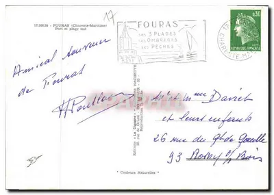 A Cigogne — Porto e praia sul — Edições « La Cigogne » — Verso